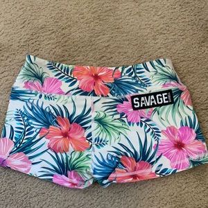 1 pair of savage barbell shorts size medium